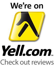 We're on Yell.com Logo - Check out reviews